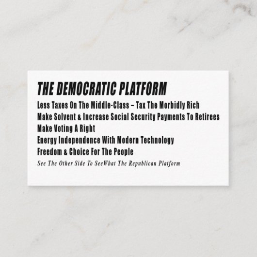 Stemkaart Informatiekaartje (Voorkant)