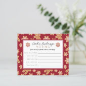 Stemkaart voor Kerstmis-koekjesuitwisseling (Staand voorkant)