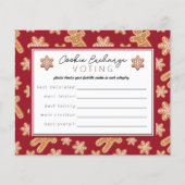 Stemkaart voor Kerstmis-koekjesuitwisseling (Voorkant)