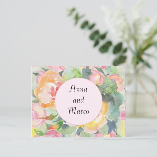 Stemkaart voor waterverf briefkaart (Staand voorkant)