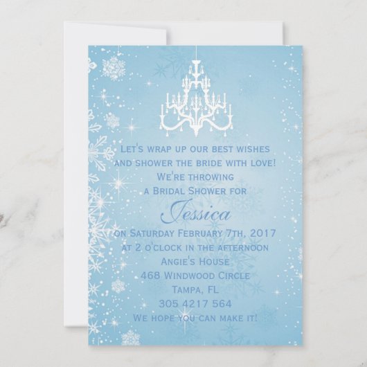 Stemkleding Chandelier Bridal - Uitnodiging (Achterkant)