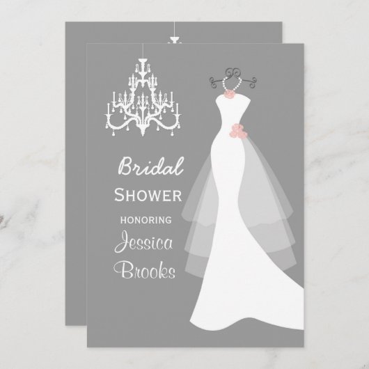 Stemkleding Chandelier Bridal - Uitnodiging (Voorkant / Achterkant)