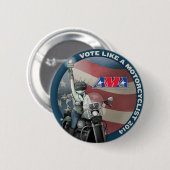 Stemmen als een motorrijder ronde button 5,7 cm (Voorkant /achterkant)