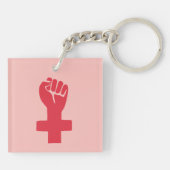 Stemmen als feministe sleutelhanger (Achterkant)