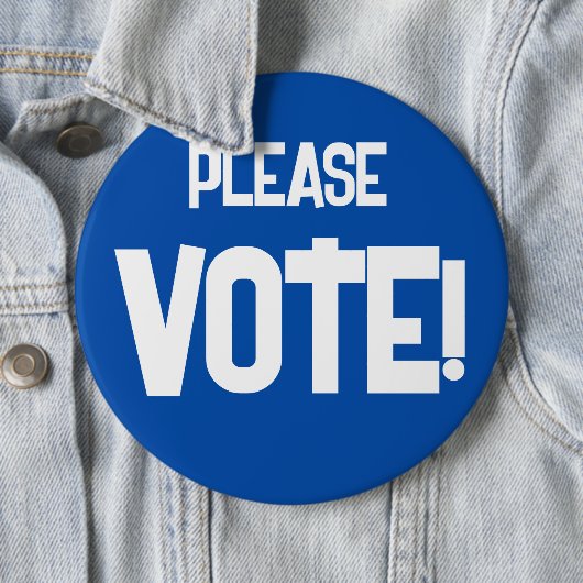 STEMMEN alsjeblieft! Blue Campaign Button (In situ)