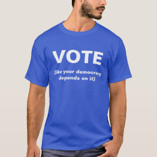 Stemmen alsof je democratie afhangt van het blauwe t-shirt