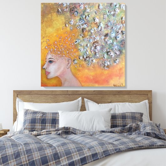 Stemmen Angst Canvas Print (Insitu (Slaapkamer))