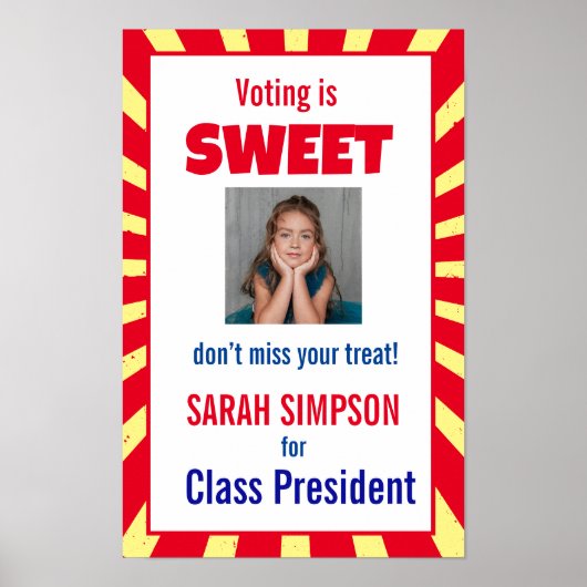 Stemmen Be a sweet" snoep-themed product, Poster (Voorkant)