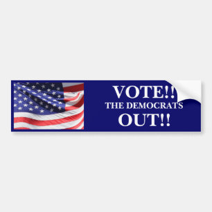 STEMMEN DE DEMOCRATEN UIT!! BUMPERSTICKER