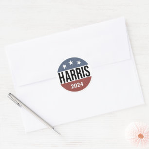 Stemmen Harris Democratische Partij Ronde Sticker