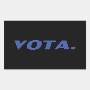 Stemmen in het Spaans blauw zwart modern politiek Rechthoekige Sticker