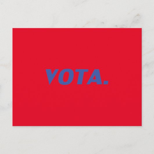 Stemmen in het Spaans Español blue red modern Briefkaart (Voorkant)
