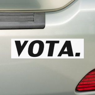 Stemmen in het Spaans, zwart-wit, modern Bumpersticker