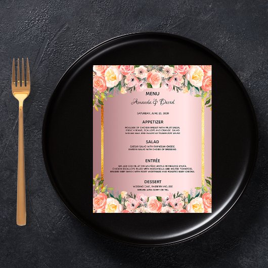 Stemmen in het stemmenu roze floralen stoffig roos flyer