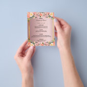Stemmen in het stemmenu roze floralen stoffig roos flyer (Hand)