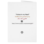 Stemmen in mijn hoofd Funny Lady Card (Achterkant)