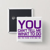 STEMMEN IN MIJN HOOFDknop Vierkante Button 5,1 Cm (Voorkant /achterkant)