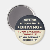 Stemmen is net als rijden magneet (Voorkant / Achterkant)