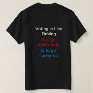 Stemmen is net als rijden op T-shirt