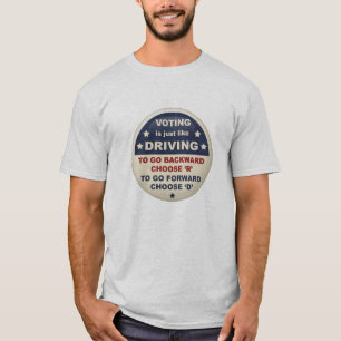 Stemmen is net als rijden t-shirt