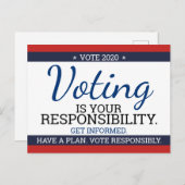 Stemmen is uw verantwoordelijkheid. Stemming over  Briefkaart (Voorkant / Achterkant)