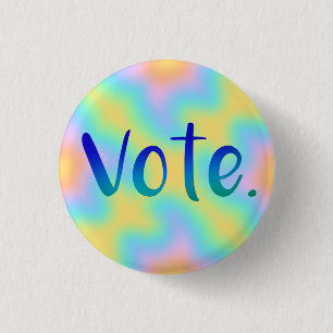 Stemmen. Kleurrijke Button