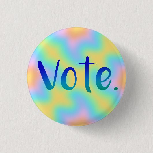 Stemmen. Kleurrijke Button (Voorkant)