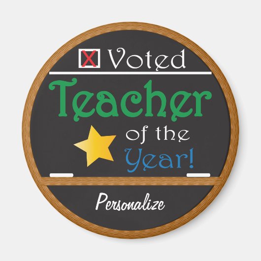 Stemmen, leraar Jaar Magneet (Voorkant)