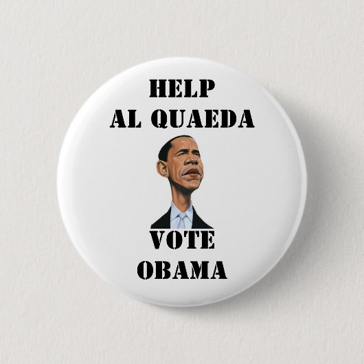 STEMMEN NIET VOOR OBAMA RONDE BUTTON 5,7 CM (Voorkant)