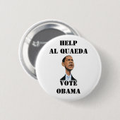 STEMMEN NIET VOOR OBAMA RONDE BUTTON 5,7 CM (Voorkant /achterkant)