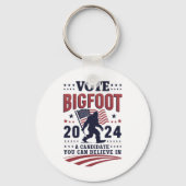 Stemmen op Bigfoot 2024 Sasquatch Presidential Sleutelhanger (Voorkant)