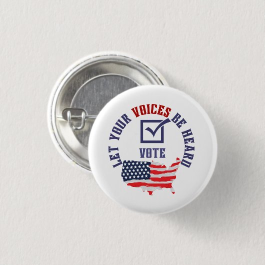 Stemmen over pet ronde button 3,2 cm (Voorkant /achterkant)