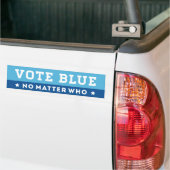 Stemmen tegen blauw, geen kwestie die bumpersticker (Op Truck)