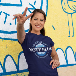 Stemmen tegen blauw, geen kwestie die t-shirt