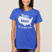 Stemmen tegen blauw, geen kwestie die t-shirt (Voorkant)