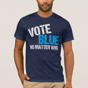 Stemmen tegen blauw, geen kwestie die t-shirt