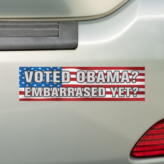 Stemmen tegen Obama? Bumpersticker (Op auto)