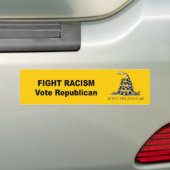 Stemmen tegen racisme - Republikein Bumpersticker (Op auto)