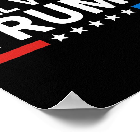 Stemmen Trump 2024 Patriottische Amerikaanse vlag Poster (Hoek)