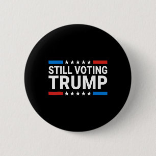 Stemmen Trump 2024 Patriottische Amerikaanse vlag  Ronde Button 5,7 Cm