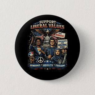 Stemmen van Vrijheid Ronde Button 5,7 Cm