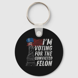 Stemmen Veroordeelde Felon Grappig Pro Trump 2024 Sleutelhanger