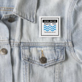 Stemmen Vierkante Button 5,1 Cm (In situ)