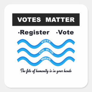 Stemmen Vierkante Sticker