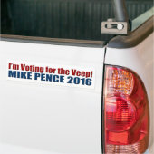 Stemmen voor de veep! Mike Pence 2016 Bumpersticker (Op Truck)