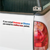 Stemmen voor eindeloze oorlogsBumpersticker Bumpersticker (Op Truck)