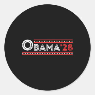 Stemmen voor verandering Obama 2028 Presidentsverk Ronde Sticker