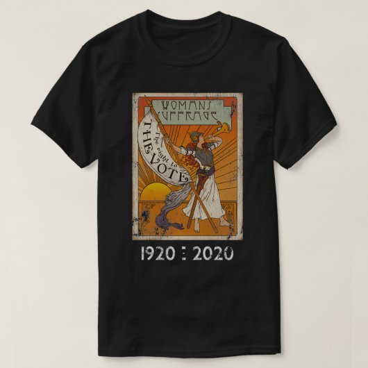 Stemmen voor vrouwen 19e amendement 100 jaar overl t-shirt (Design voorkant)