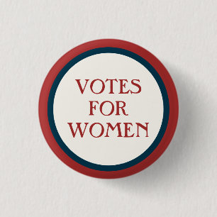 Stemmen voor vrouwen   BUTTON   Rood en blauw