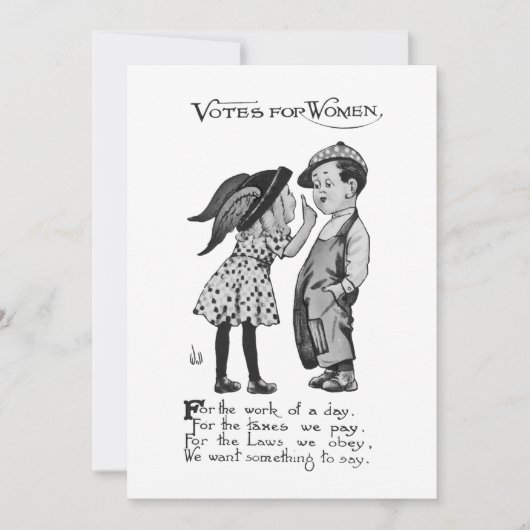 Stemmen voor vrouwen kaart (Voorkant)